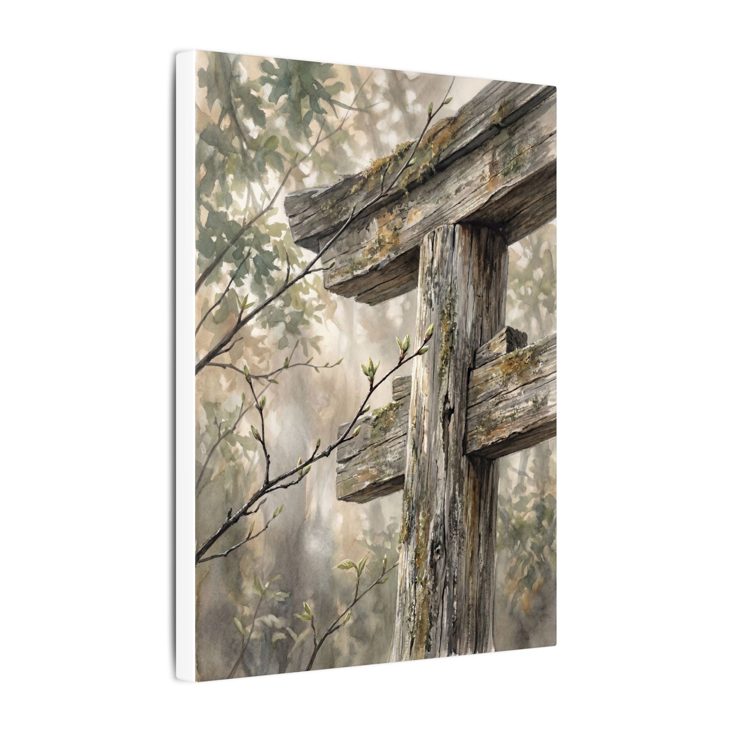 Torii Gate Spring Canvas Art | Japandi Neutral Design