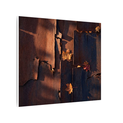 Seijaku Rust Patina Canvas Art - Dark Japandi Shadow Zen