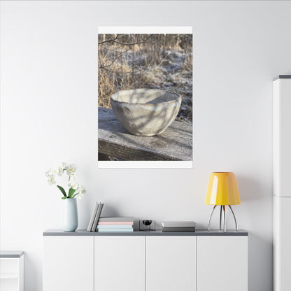 Dappled Ceramic Bowl Canvas Art - Japandi Fukinsei