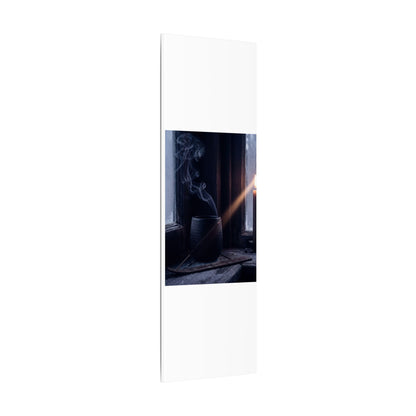 Incense Smoke Winter Canvas Art | Dark Japandi Sophisticated Design