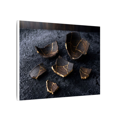 Winter Broken Pottery Shadow Zen Canvas Art | Bold Decor
