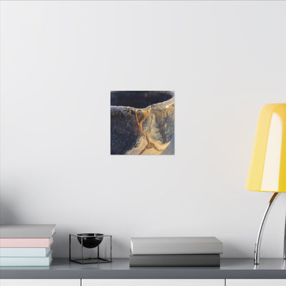 Winter Ceramic Bowl Gold Vein Canvas Art | Healing Decor