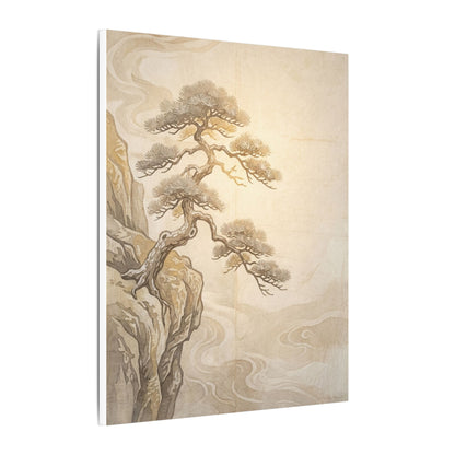 Winter Pine Tree Japanese Pattern Canvas Art | Elegant Decor