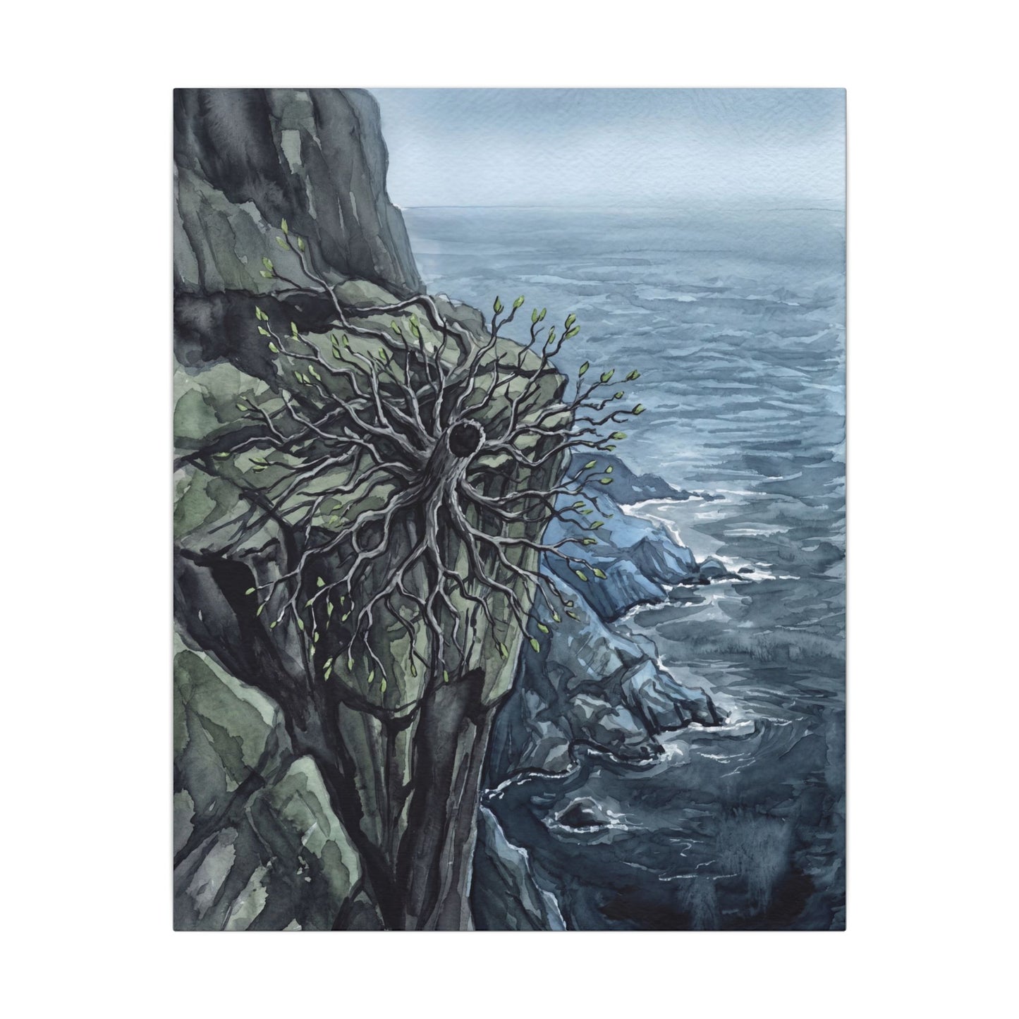 Pine Tree Spring Canvas Art | Japandi Neutral Design