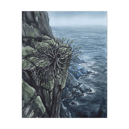 Pine Tree Spring Canvas Art | Japandi Neutral Design