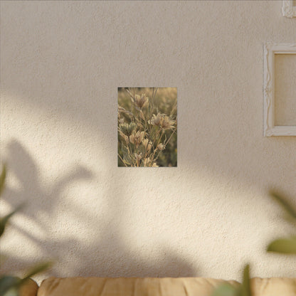Summer Dried Flowers Minimal Line Canvas Art | Cozy Decor