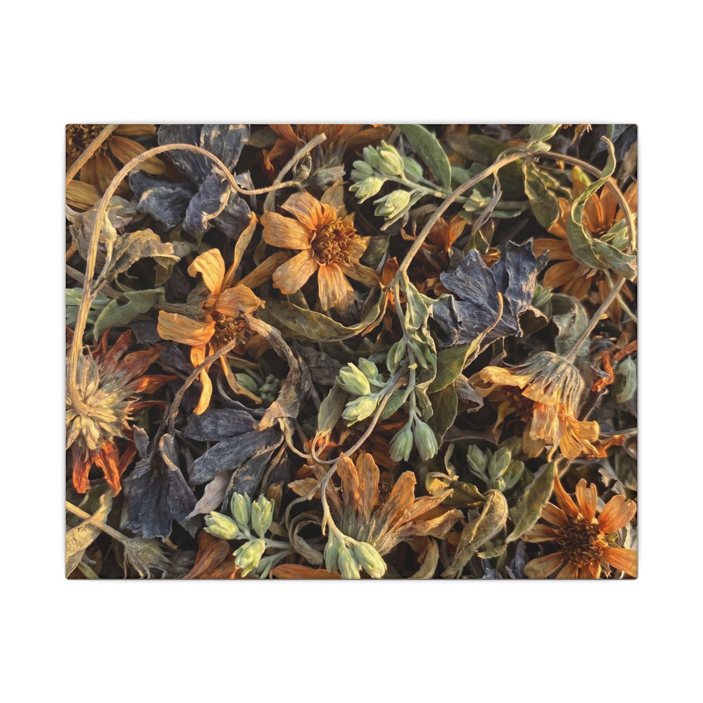 Spring Dried Flowers Japanese Pattern Canvas Art | Warm Decor
