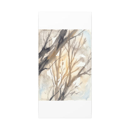 Ma Shadow Play Canvas Art - Japandi Watercolor