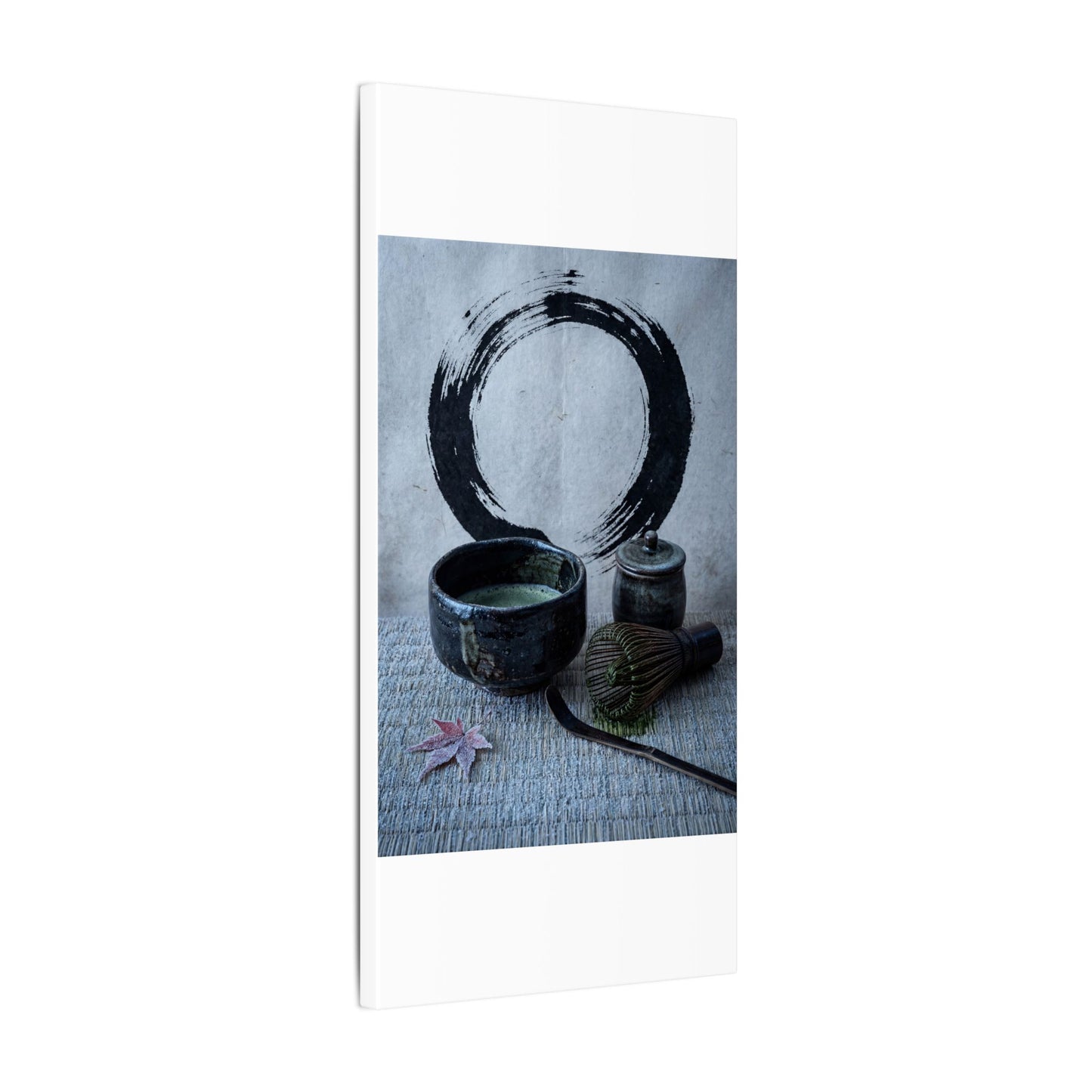 Tea Ceremony Canvas Art | Winter Zen Enso Art