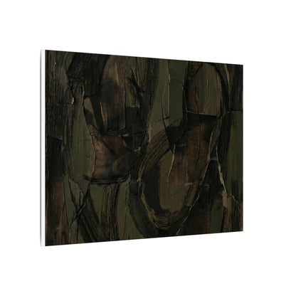Mixed Media Dark Japandi Textured Canvas Art