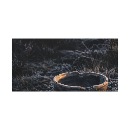 Kanso Ceramic Bowl Canvas Art - Dark Japandi Dark Texture