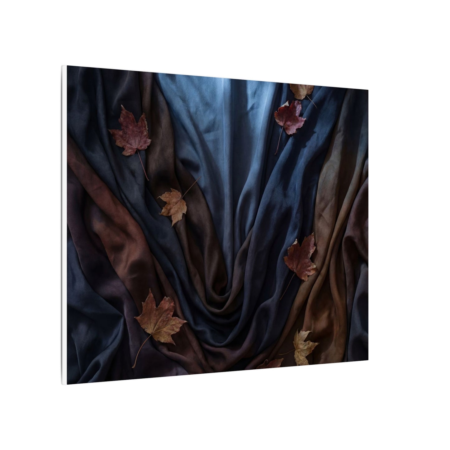 Silk Drape Canvas Art | Autumn Dark Japandi Moody Minimal Art