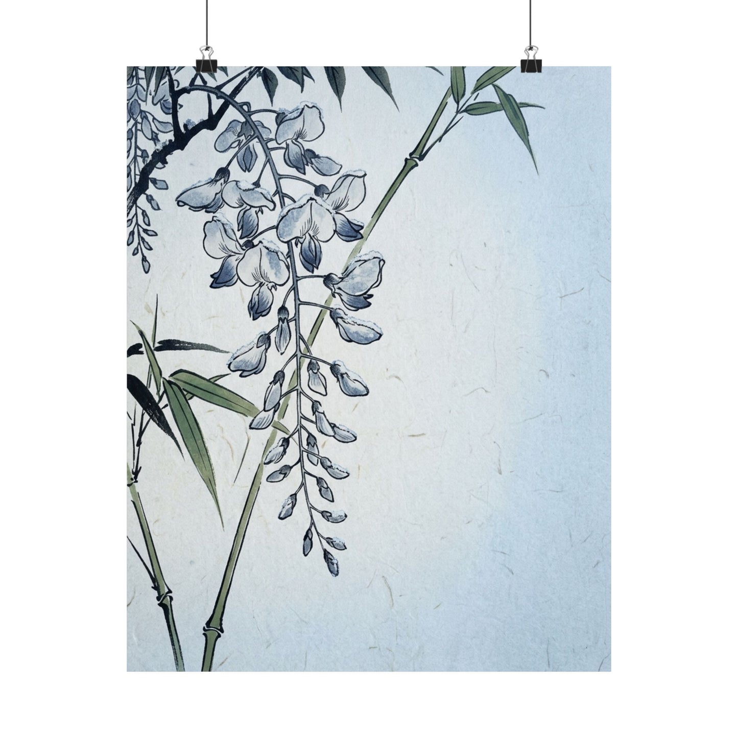 Wisteria Winter Wall Art Print | Zen Calm Design