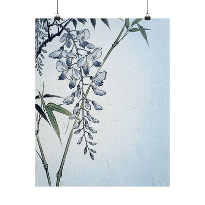 Wisteria Winter Wall Art Print | Zen Calm Design