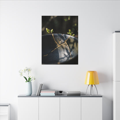 Seijaku Broken Pottery Canvas Art - Dark Japandi Shadow Zen