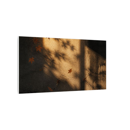 Shadow Play Canvas Art | Autumn Dark Japandi Charcoal Ink Art