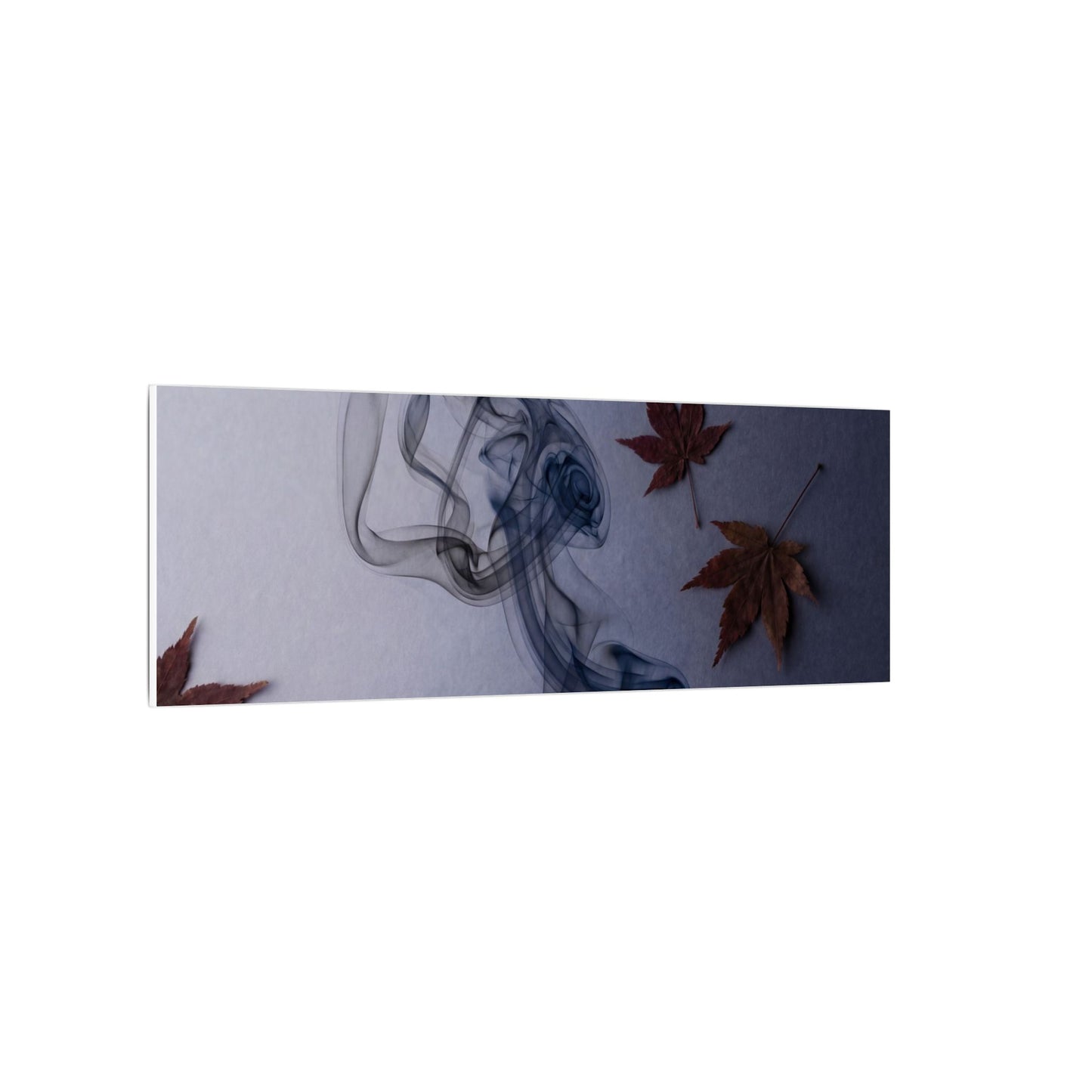 Dark Japandi Incense Smoke in Dawn | Moody Minimal Canvas Art