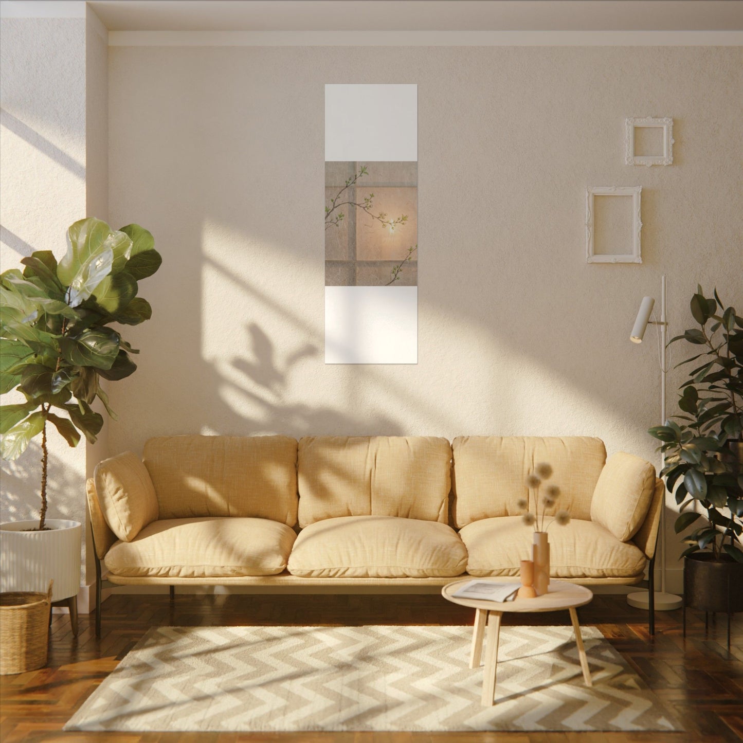 Spring Cherry Blossom Forest Whimsy Canvas Art | Rustic Decor