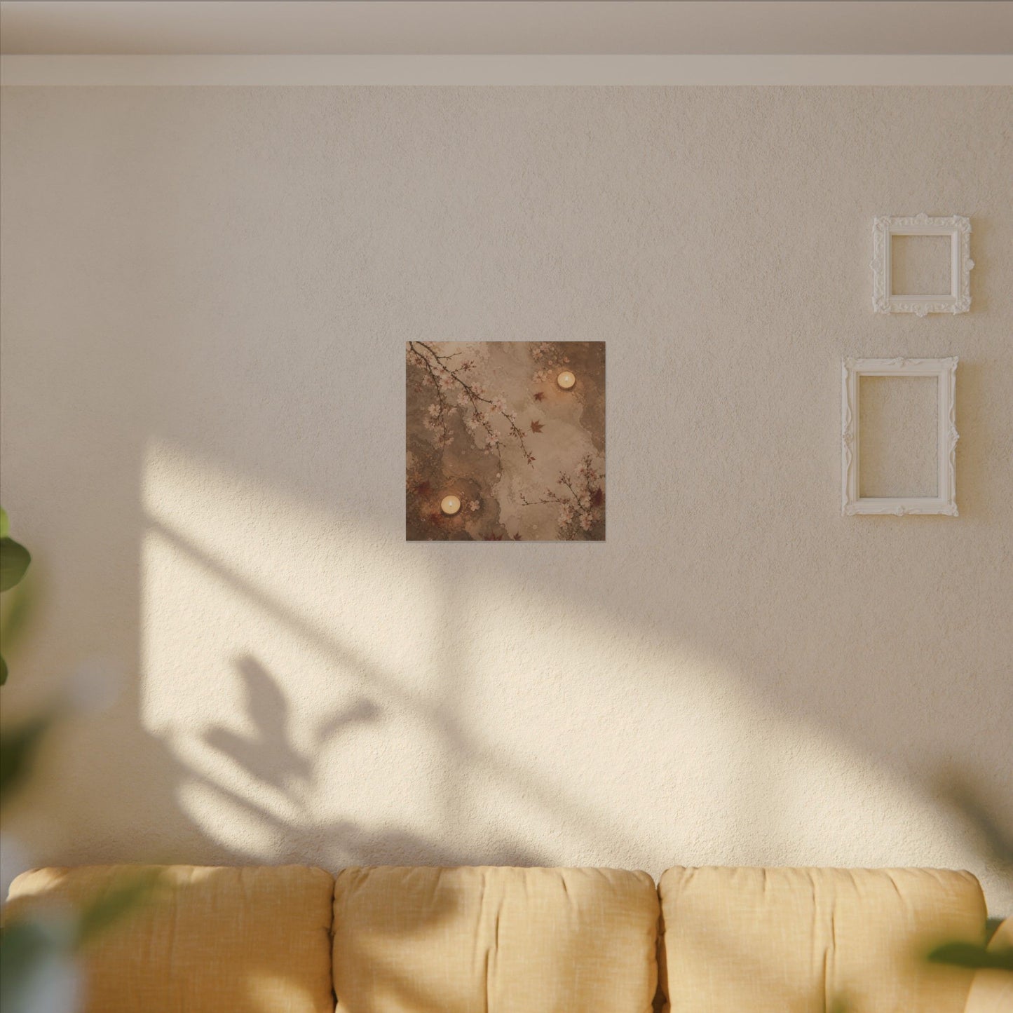 Cherry Blossom Canvas Art | Autumn Japandi Japanese Pattern Art