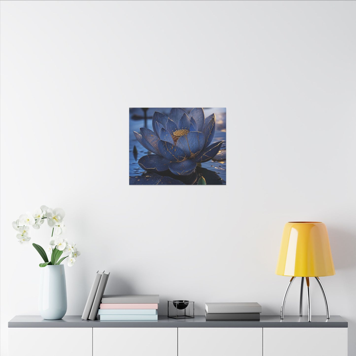 Kintsugi Lotus Flower in Dawn | Broken Beauty Canvas Art