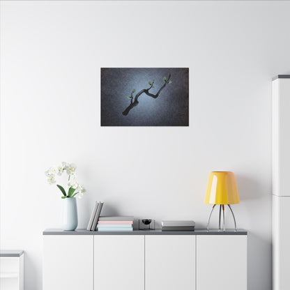 Ink Brushstroke Canvas Art | Spring Dark Japandi Moody Minimal Art