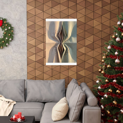 Kanso Paper Fold Wall Art Print - Japandi Minimal Line