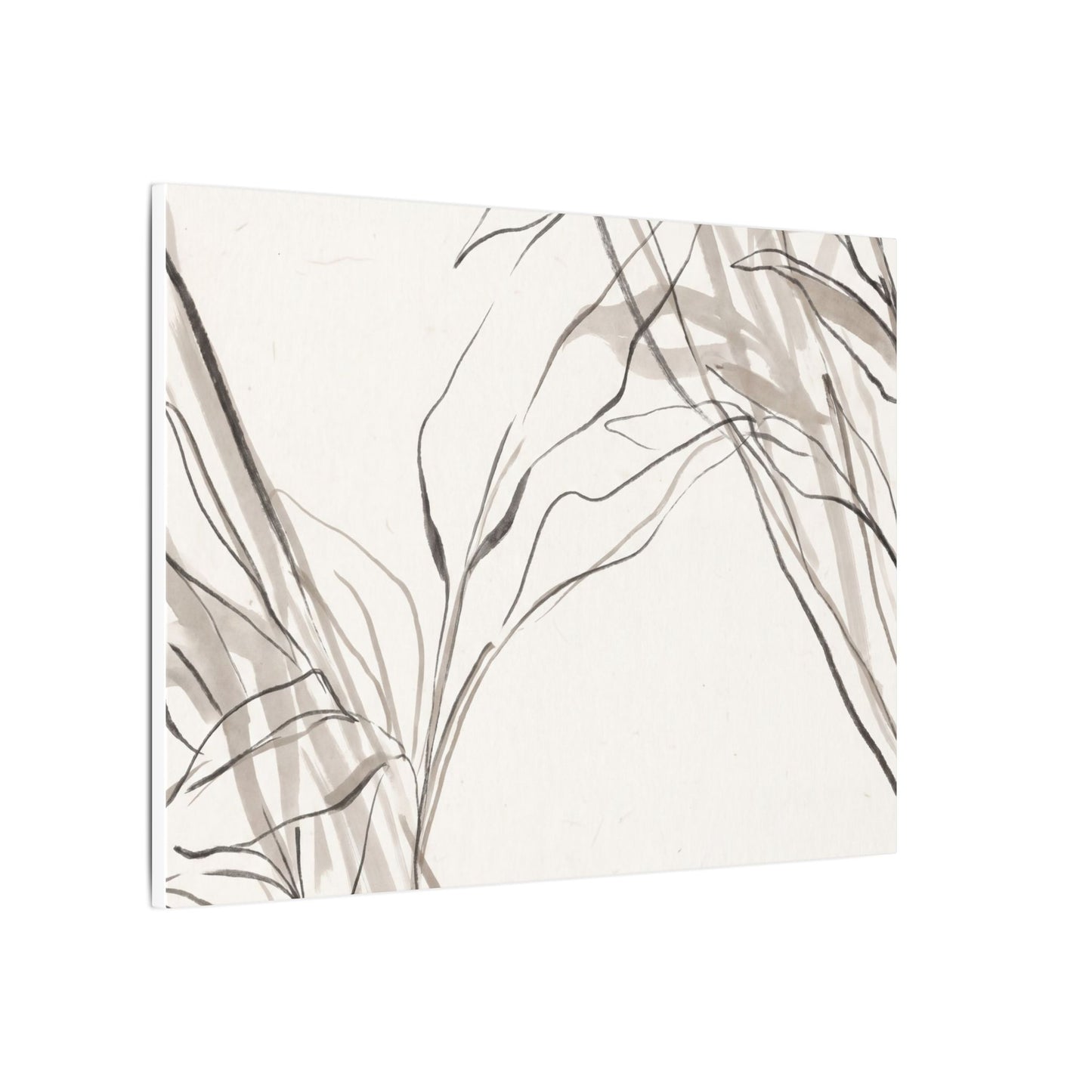 Neutral Shoji Screen Canvas Art - Minimal Line Japandi