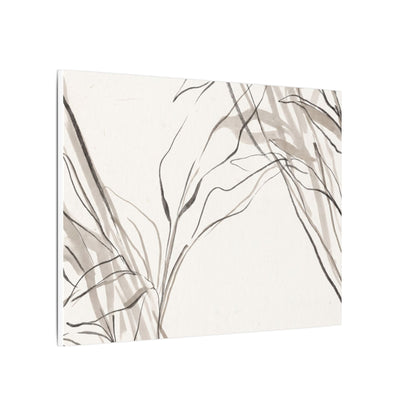 Neutral Shoji Screen Canvas Art - Minimal Line Japandi