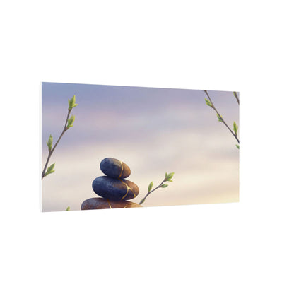 Spring River Stones Gold Vein Canvas Art | Philosophical Decor
