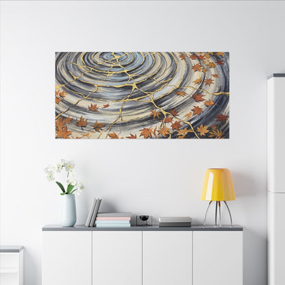 Moonlight Water Ripple Canvas Art - Kintsugi Fukinsei