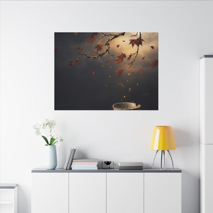 Moonlit Garden Gold Repair Canvas Art | Beautiful Kintsugi Art