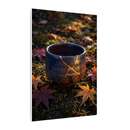 Kanso Moonlit Garden Canvas Art - Kintsugi Gold Repair