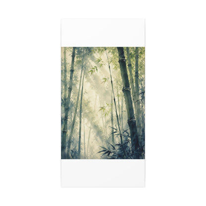 Bamboo Grove Spring Canvas Art | Zen Serene Design