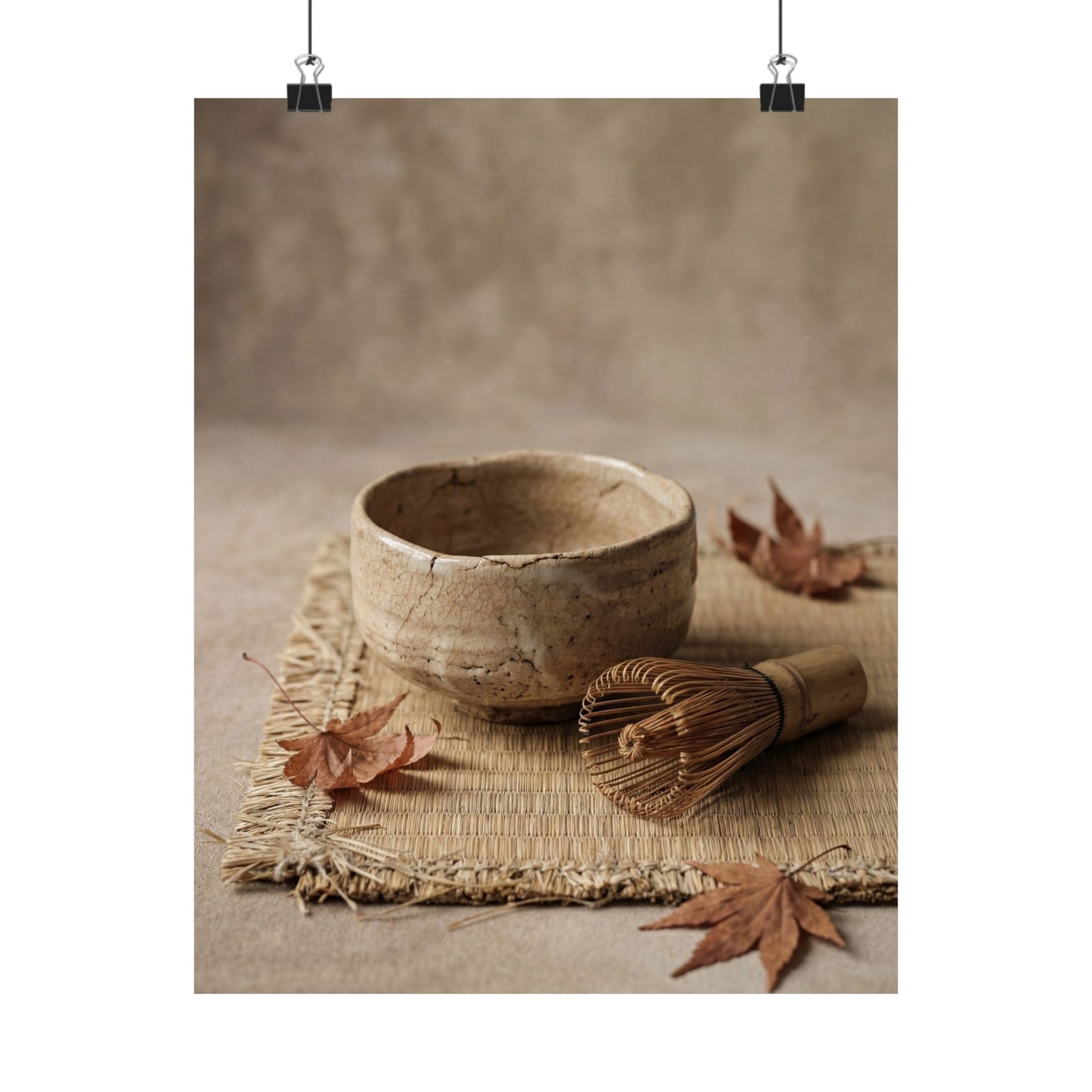 Tea Ceremony Autumn Wall Art Print | Japandi Warm Design Art Print