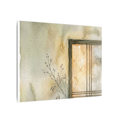 Ma Shoji Screen Canvas Art - Japandi Watercolor