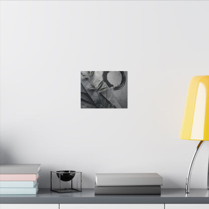 Winter Paper Fold Enso Canvas Art | Serene Decor