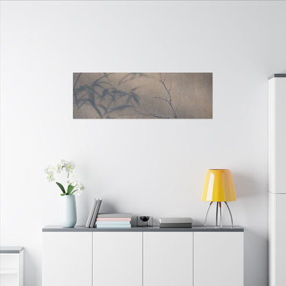 Shadow Play Canvas Art | Winter Japandi Japanese Pattern Art