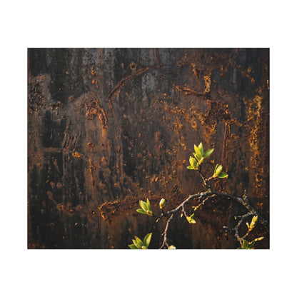 Golden Hour Rust Patina Canvas Art - Dark Japandi Fukinsei