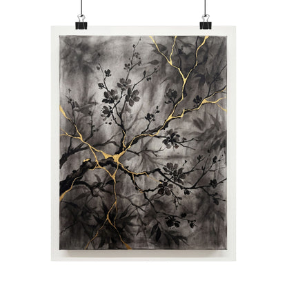 Cherry Blossom Summer Wall Art Print | Kintsugi Beautiful Design Art Print
