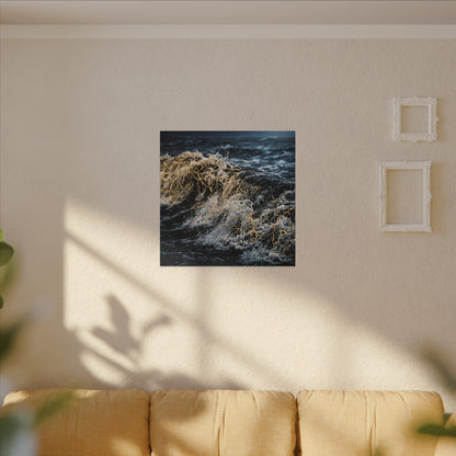 Ocean Wave Winter Canvas Art | Kintsugi Artful Design