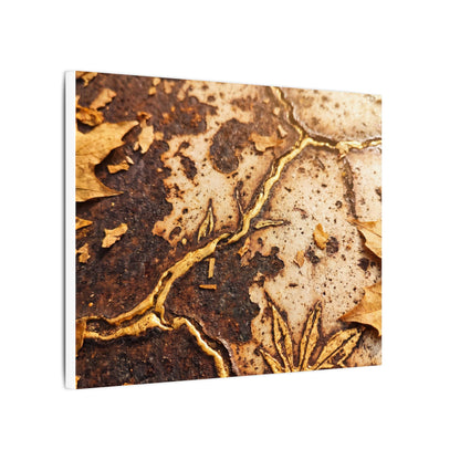 Kintsugi Rust Patina in Golden Hour | Gold Vein Canvas Art