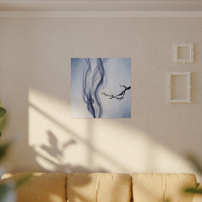 Incense Smoke Spring Canvas Art | Zen Tranquil Design