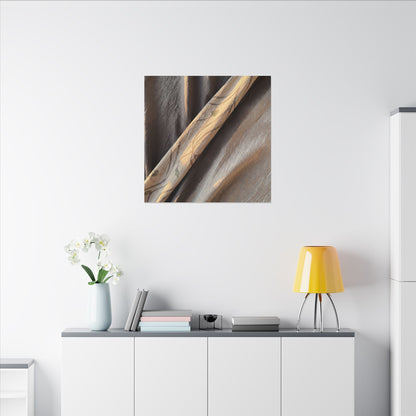 Warm Silk Drape Canvas Art - Japanese Pattern Japandi