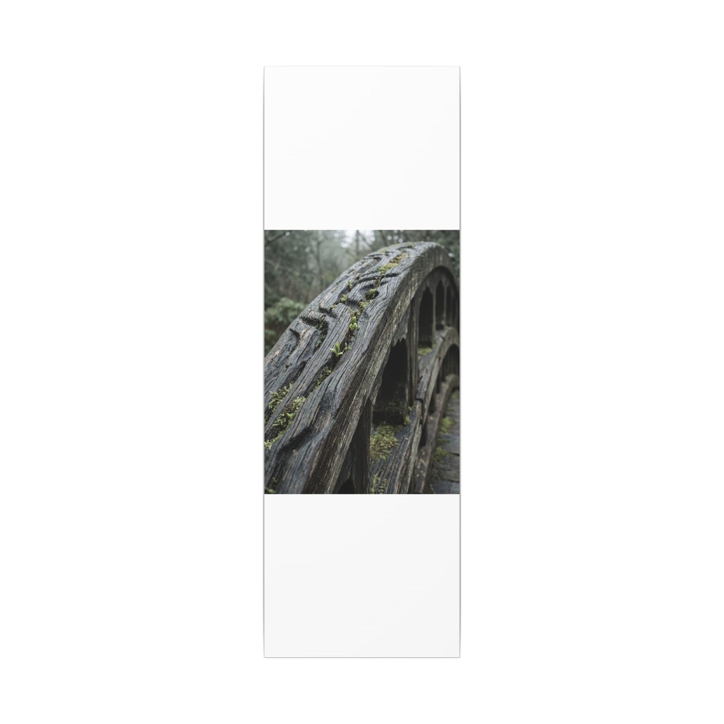 Overcast Wooden Bridge Canvas Art - Japandi Kanso