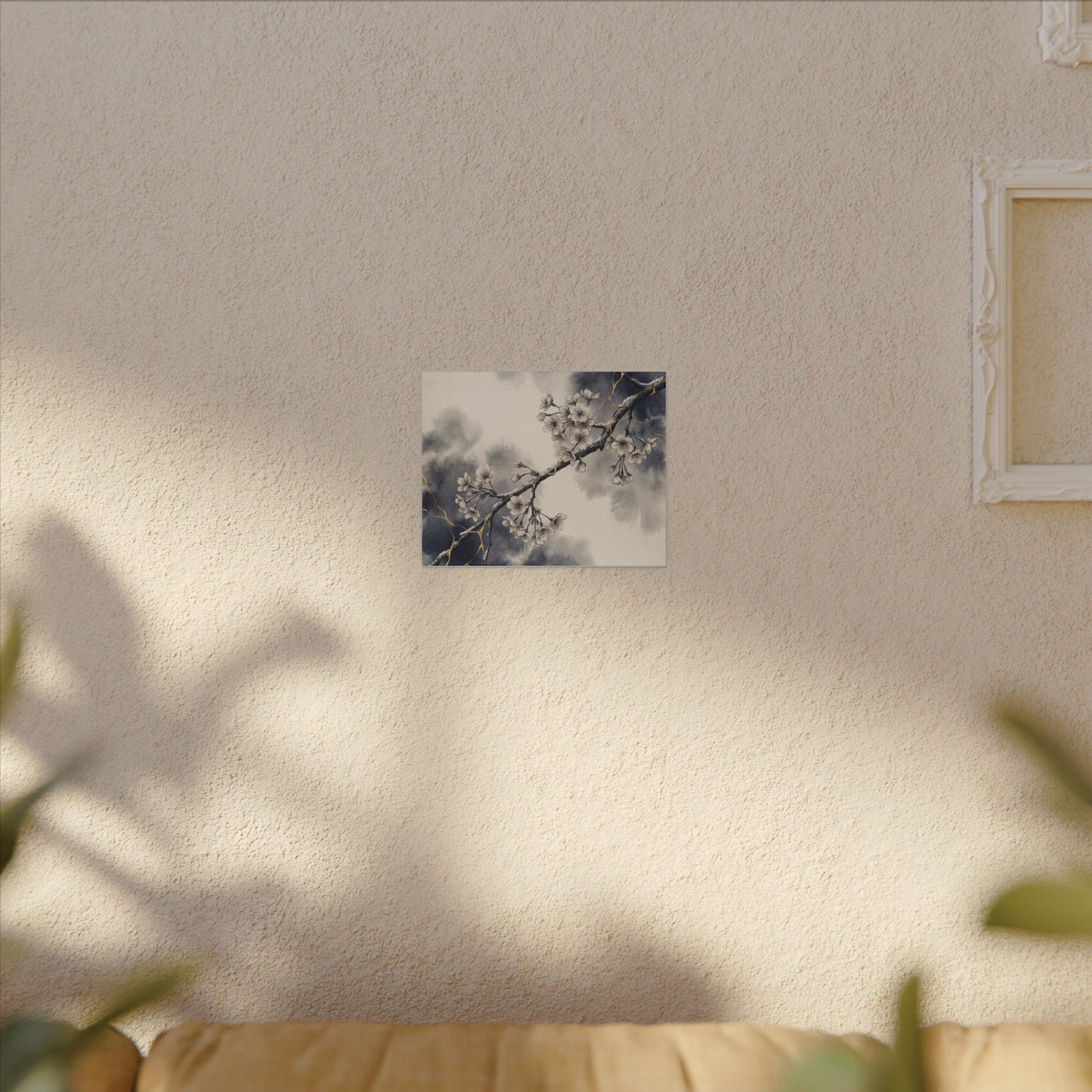 Ma Cherry Blossom Canvas Art - Kintsugi Gold Vein