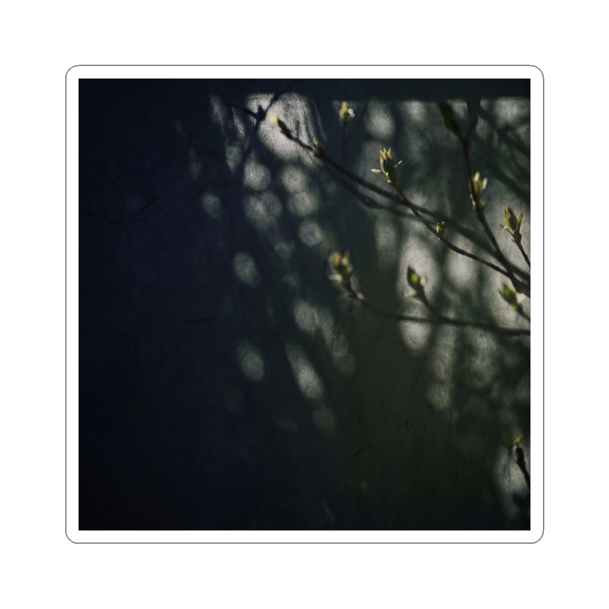 Shoji Screen Sticker | Spring Dark Japandi Moody Minimal Art Art Print