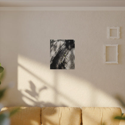 Ink Brushstroke Canvas Art | Spring Dark Japandi Moody Minimal Art