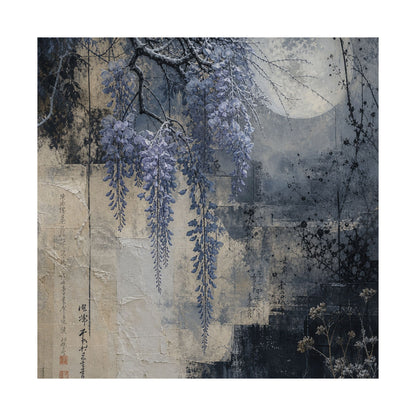 Moonlight Wisteria Wall Art Print - Japandi Seijaku