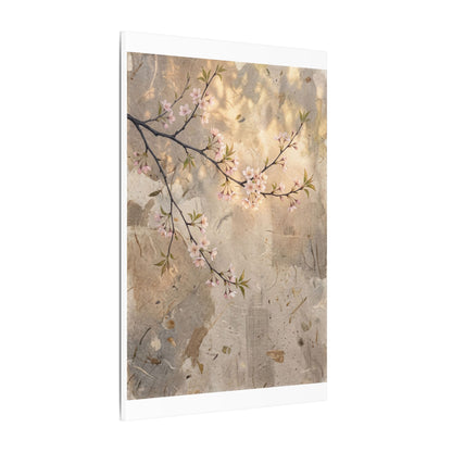 Summer Cherry Blossom Texture Canvas Art | Neutral Decor