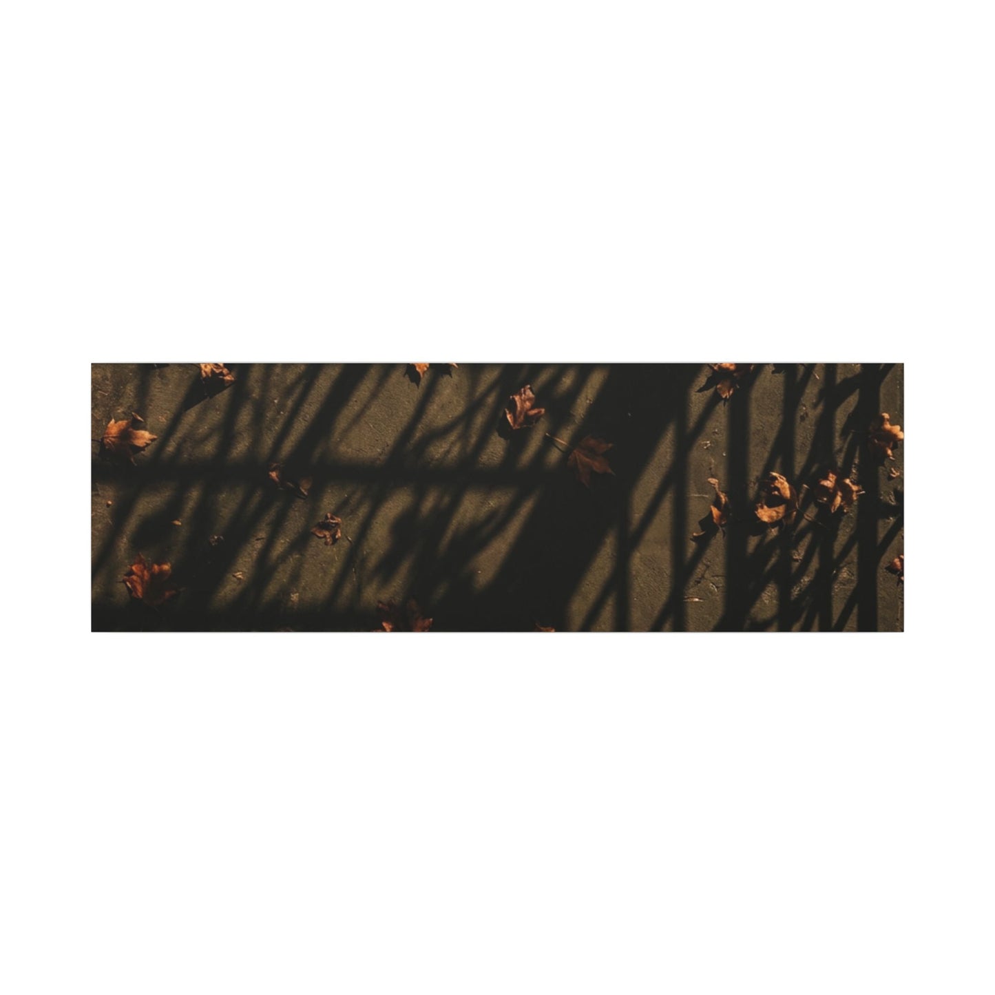 Dark Japandi Shadow Play in Golden Hour | Moody Minimal Canvas Art